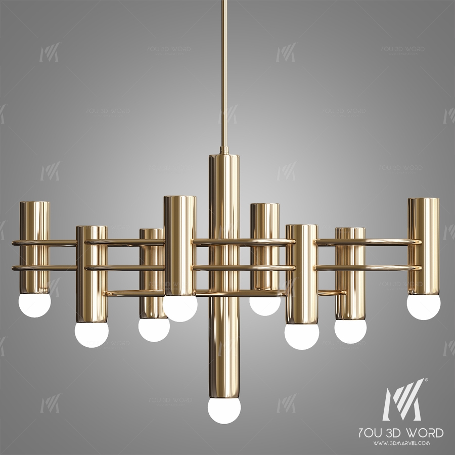 Brass indinana chandelier